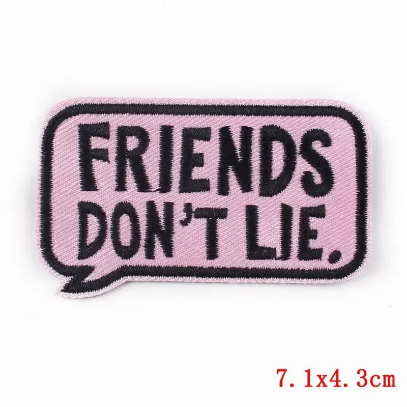 Embroidered Patch Iron On Patches for Clothing Pocket Short sentence Clothes Stickers Fabric Sewing Thermal Adhesive Applique