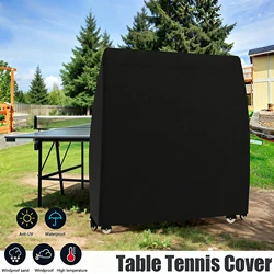 Table Tennis Cover Heavy Duty Waterproof Outdoor Indoor Ping Pong Table Storage Covers Accessories Polyester 165 x 70 x 185cm