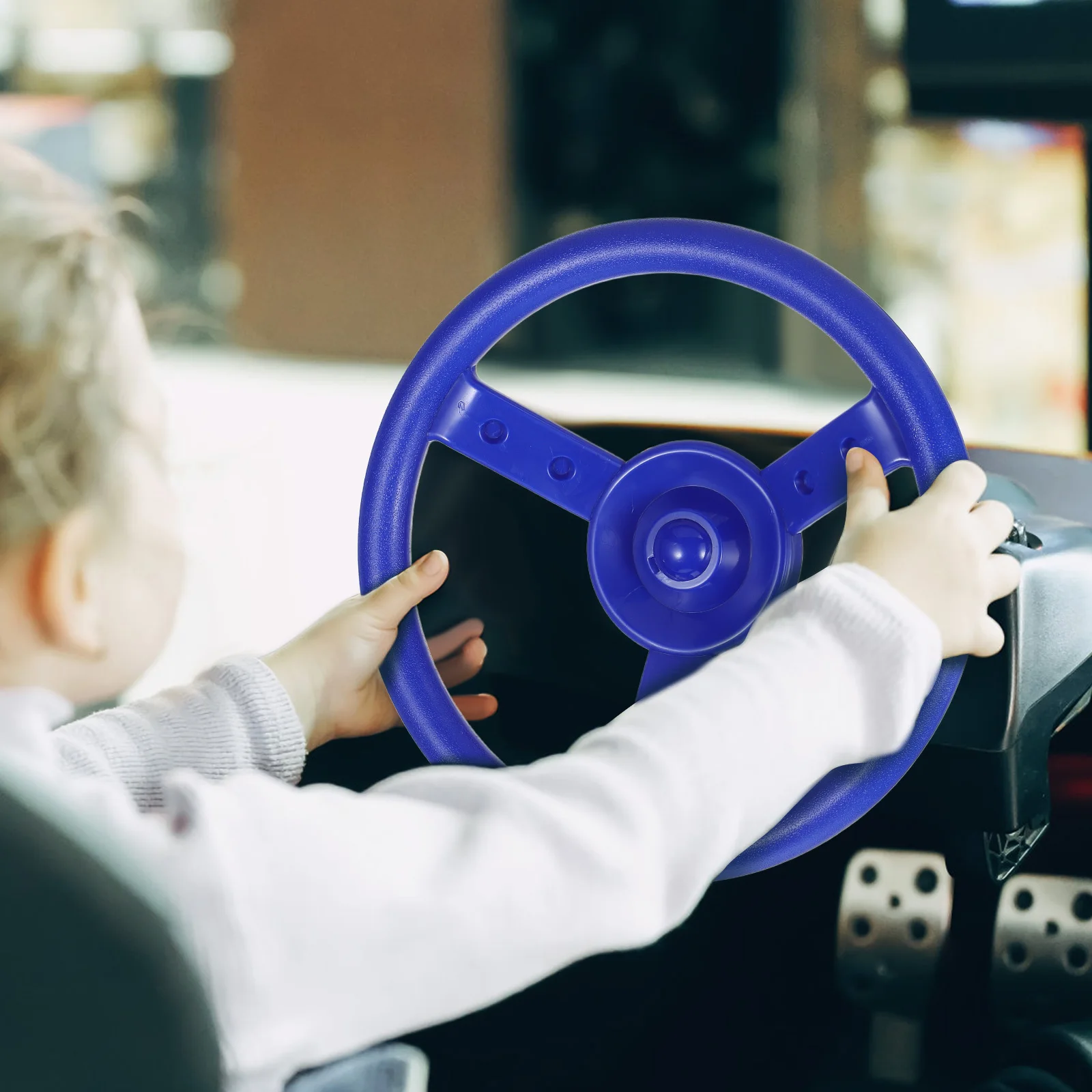 Volante pequeño para niños, plástico portátil ligero, Compatible con parques de juegos al aire libre, juegos de columpios para patio trasero, juego de simulación