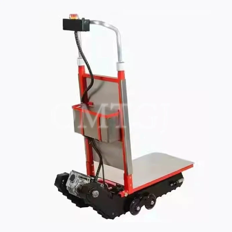 400KG Silent Electric Stair Climbing Vehicle Cargo Handling Cart Crawler-type Up and Down Stair Climber Folding Angle Adjustable