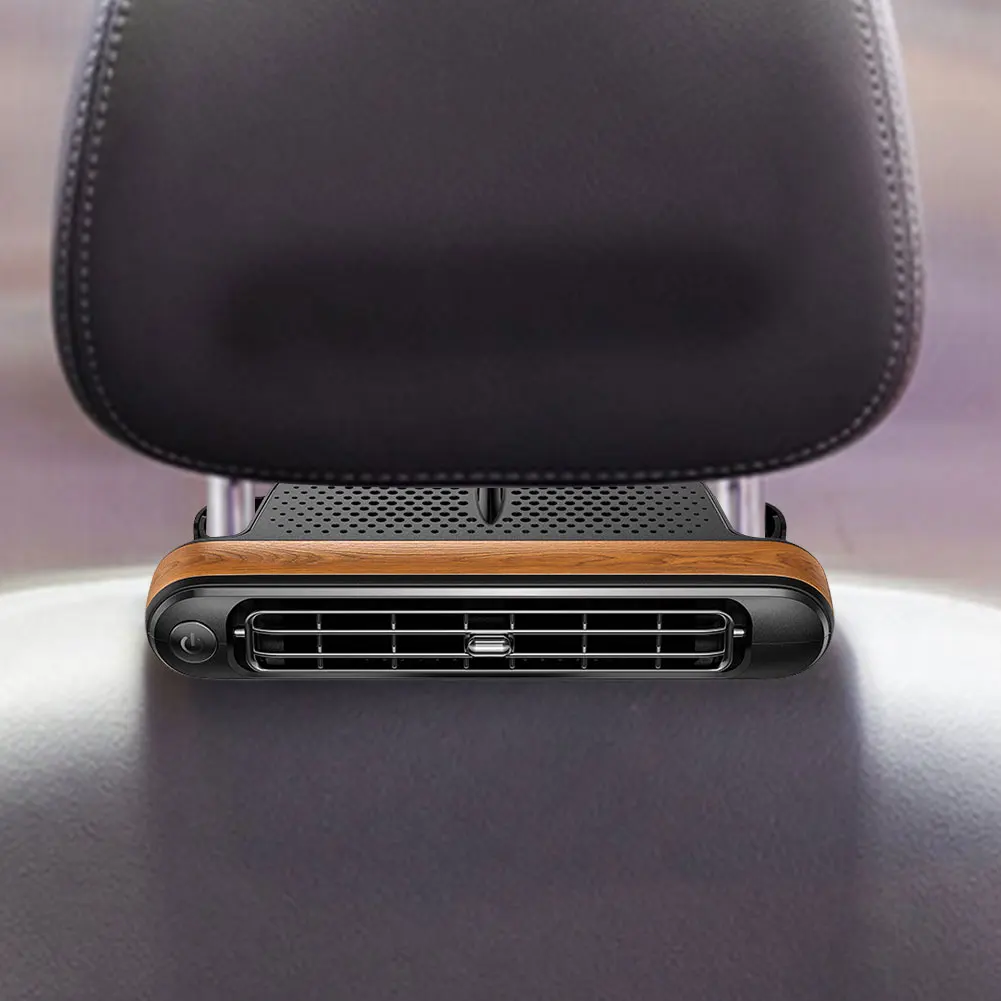 Car Seat Fans Rear Seat Air Circulation Fan Three Adjustable Wind Speeds Vehicle Rear Headrest Fans 5V for Sedan SUV RV Truck