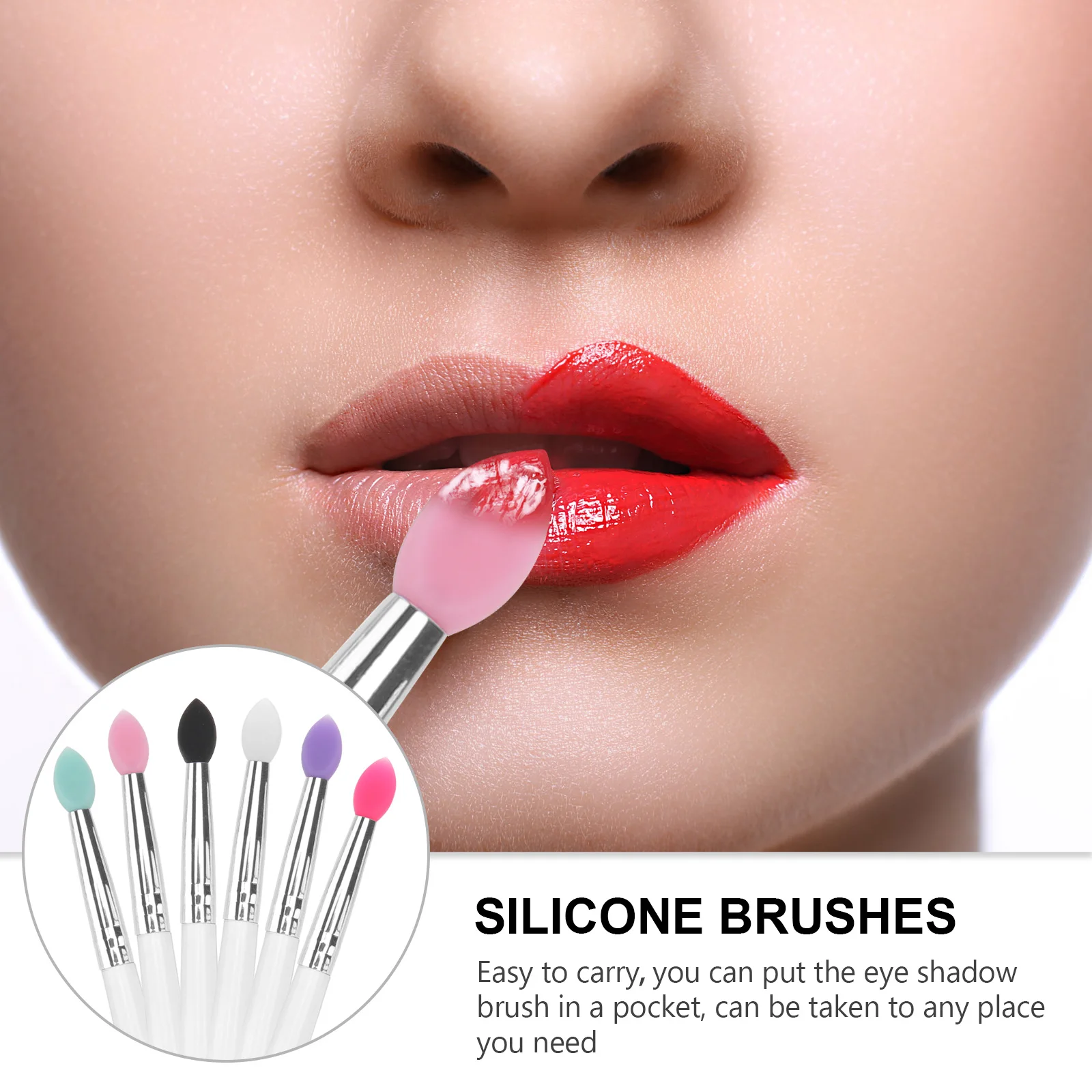 

Eye Shadow Brush Brushset Silicone Makeup Brushes for Eyes Eyeshadow Applicators