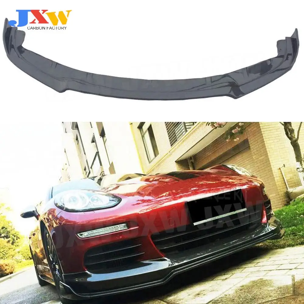 Spoiler Bibir Bumper Depan Serat Karbon JXWANCF Untuk Porsche Panamera GTS Turbo S Hatchback 4-Pintu 2014-2017 FRP Head Chin LipGuard