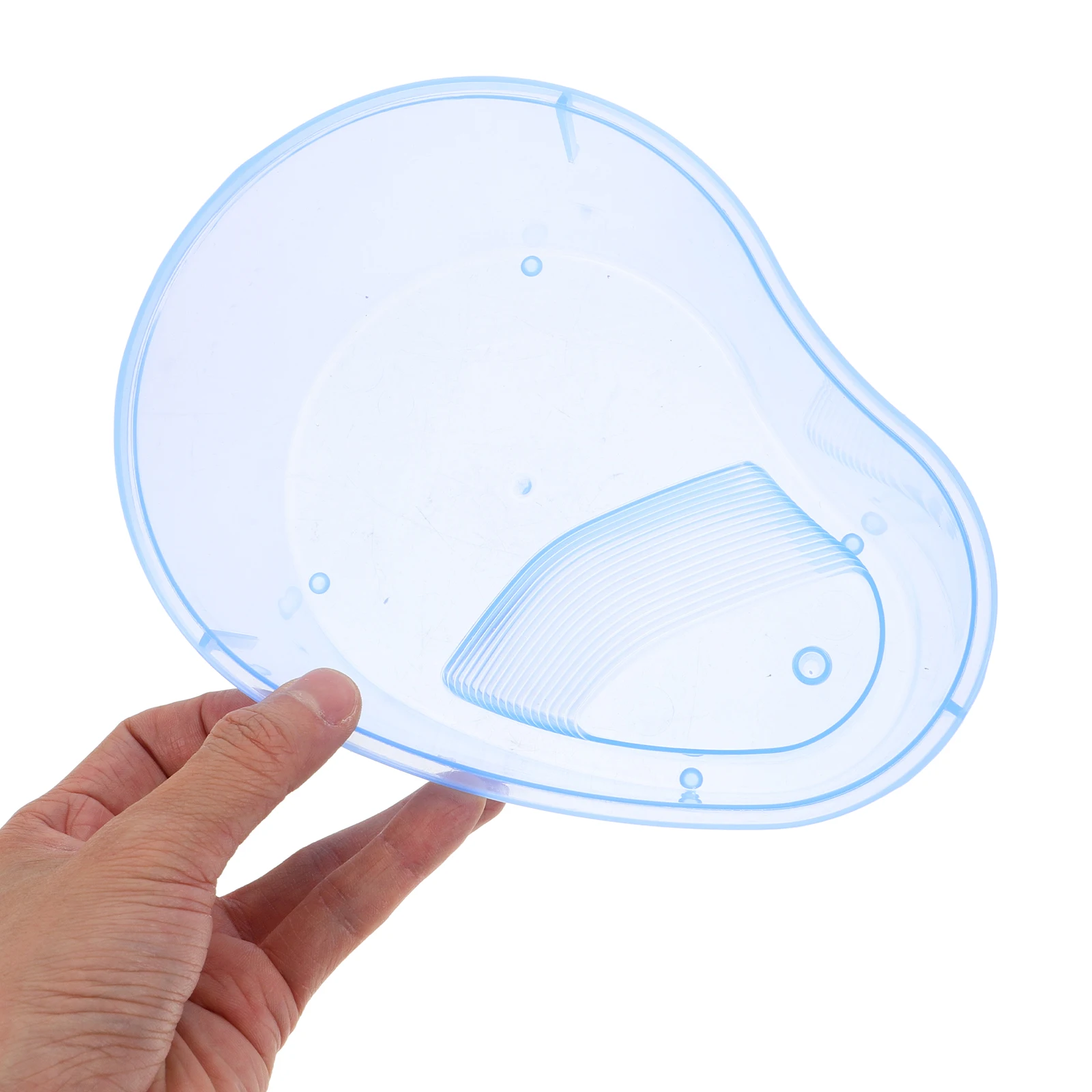

Turtle Tank Breeding Box Open Feeding Area Drying Platform Small Plastic Fish Tank Translucent Design Sky Blue Spacious Water