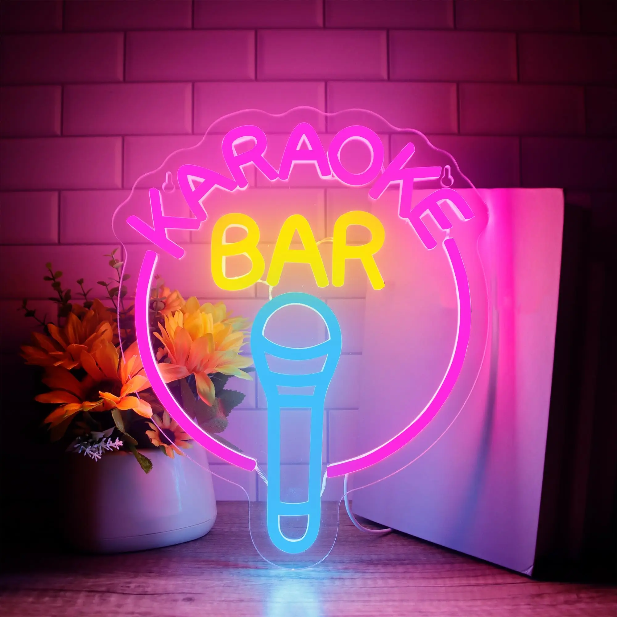 

Неоновые вывески для караоке и бара, Настенный декор, USB светодиодные художественные вывески для спальни, музыка, фотостудия, бара, диско, яркое неоновое освещение