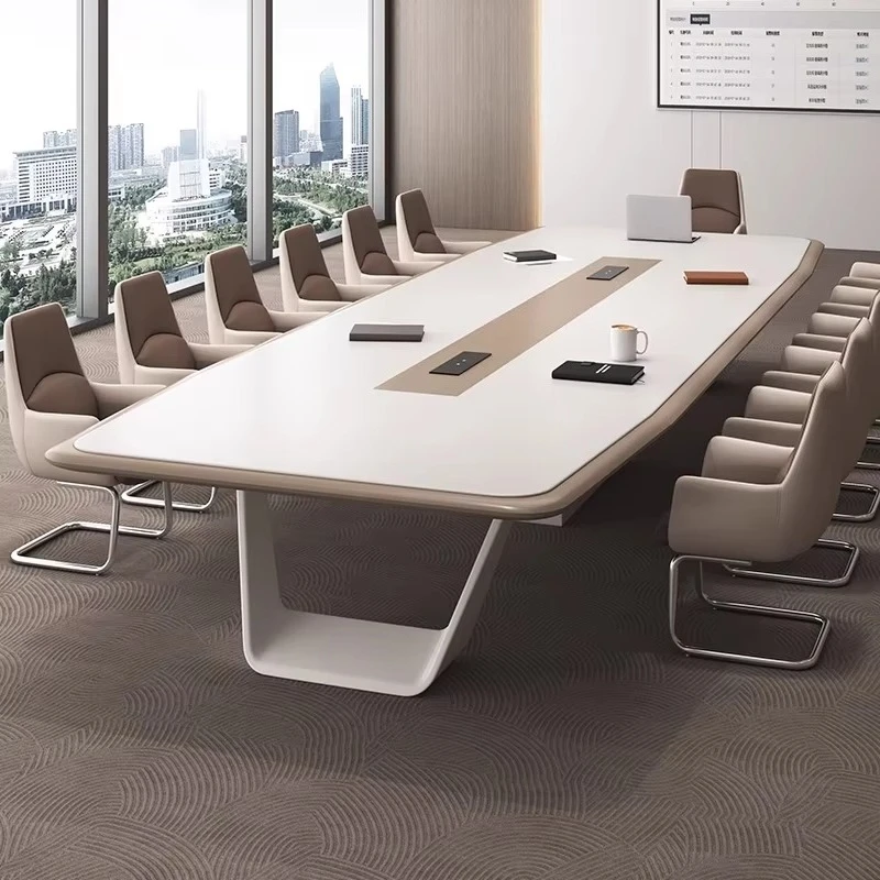 China Manufacturer's Durable Wooden Conference Table New Model for Boss Meeting Room or Boardroom Office Furniture