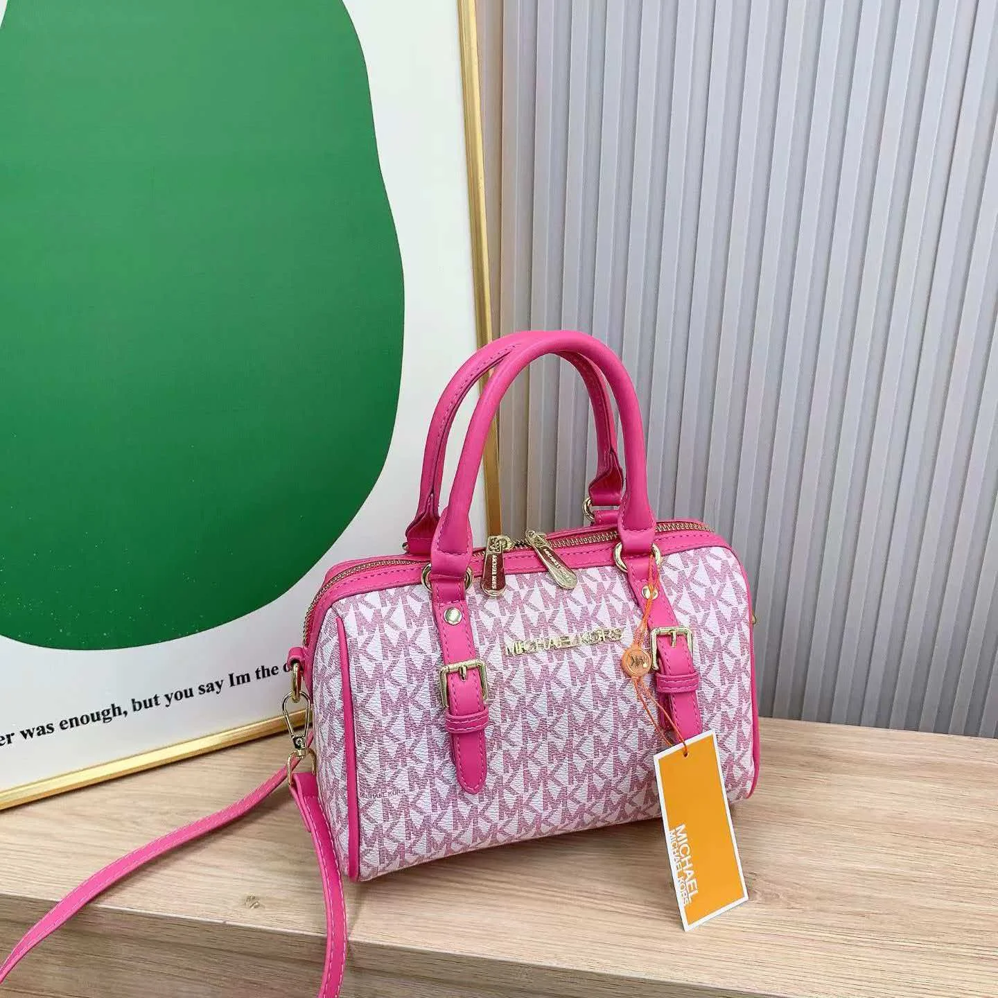 Brand New Michael Kors 2026, Classic European and American Style, mini Boston Bag, Small Handbag, with vintage Letter Combinatio