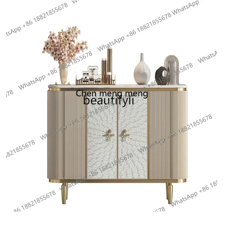 

X Light luxury door cabinet entrance hall decoration, small apartment shell home American style, living room storage cabinetAA