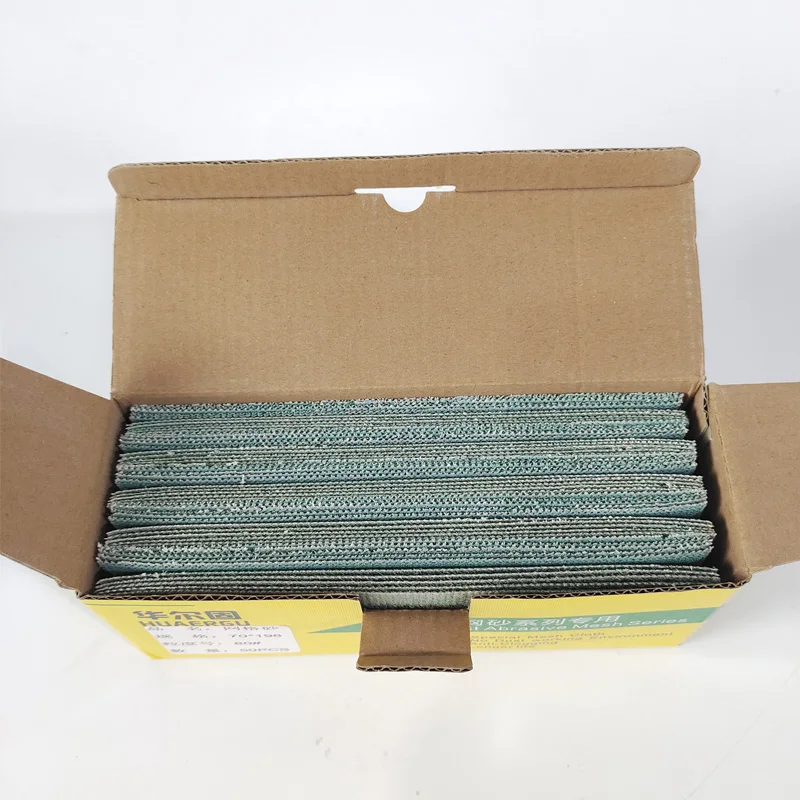 198*70MM Mesh Sanding Disc Sandpaper 80-400 Grit Hook Loop Dust-Free Anti-Blocking For Car Paint Metal Finishing Polishing