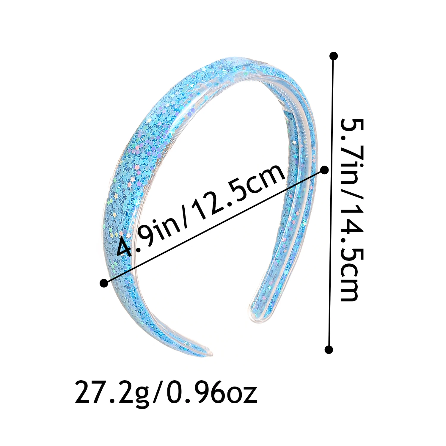 4/8pcs Transparent Quicksand Headbands For Kids Girls Fashion Glitter Sequin Teeth Hairbands Bezel Hair Hoops Hair Accessorie