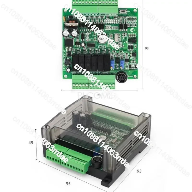 FX1N FX2N 14MR 14MT PLC, 2AD 2DA Clock Optional, RS232 RS485 Modbus Master/Slave 24VDC for Mitsubishi PLC