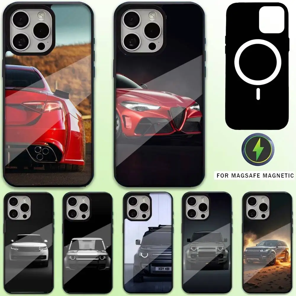 

COOL Car L-LAND R-ROVER Phone Case For iPhone17,16,15,14,13,12,11 Plus,Pro Max Magnetic For Magsafe Wireless Charging