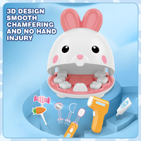 Dentist Pretend Play Set Cute Rabbit Children Montessori Toys for Girl Check Teeth Model Doctors Role Play Baby Kid Learning Toy