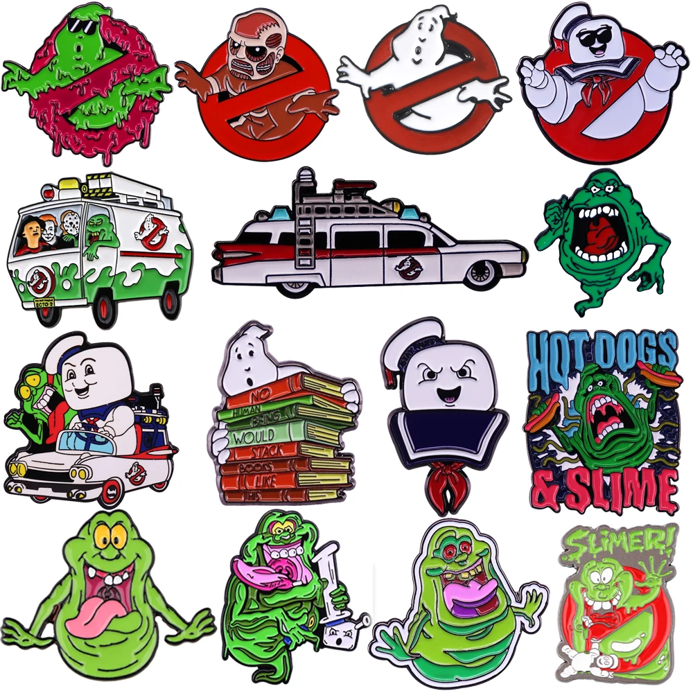 Creative Film Enamel Pins Collecting Horror Movies Metal Brooch Backpack Hat Bag Collar Lapel Badge Halloween Accessories