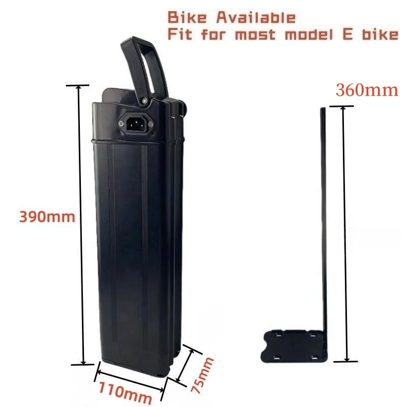 48V 20Ah For Silver Fish Style Electric Bike Battery Lithium Battery With Aluminum Case Anti-theft Lock