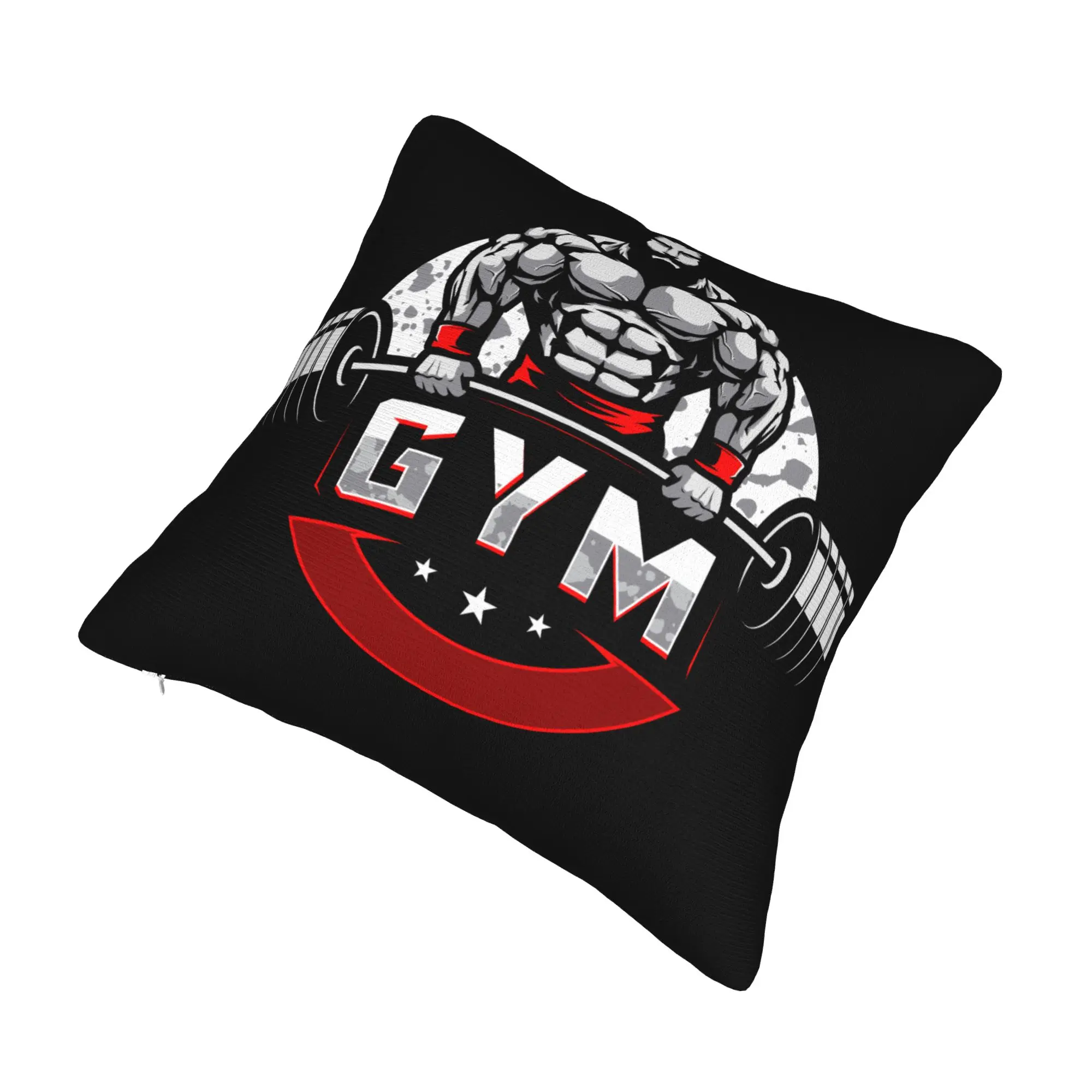 Bodybuilding Gym Pillow Case 40x40cm Home Decor Kawaii Fitness Muscle Cushions for Sofa Square Pillowcase