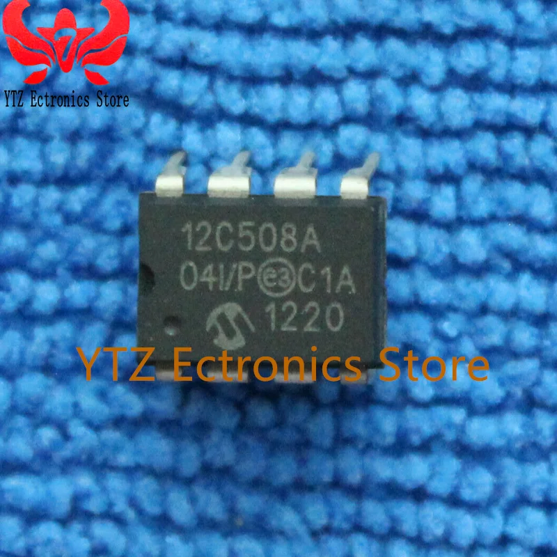 1piece PIC12C508A-04I/P PIC12C508 12C508A  DIP8 100%New&Orginal 8-bit Microcontrollers - MCU .75KB 25 RAM 6 I/O 4 MHz IndTemp