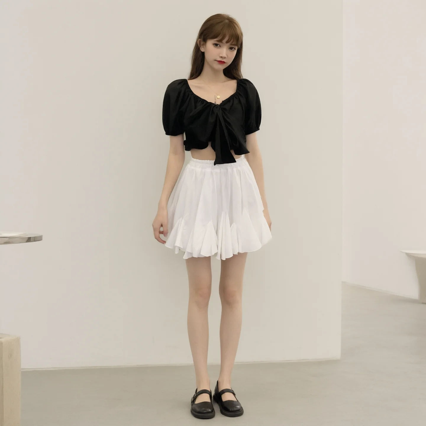 Sexy White Chiffon Skirt Women Date Night Party Mini Skirt High Waisted Ruffle Elastic Waist Flowy Summer Casual Ruffle Clubwear