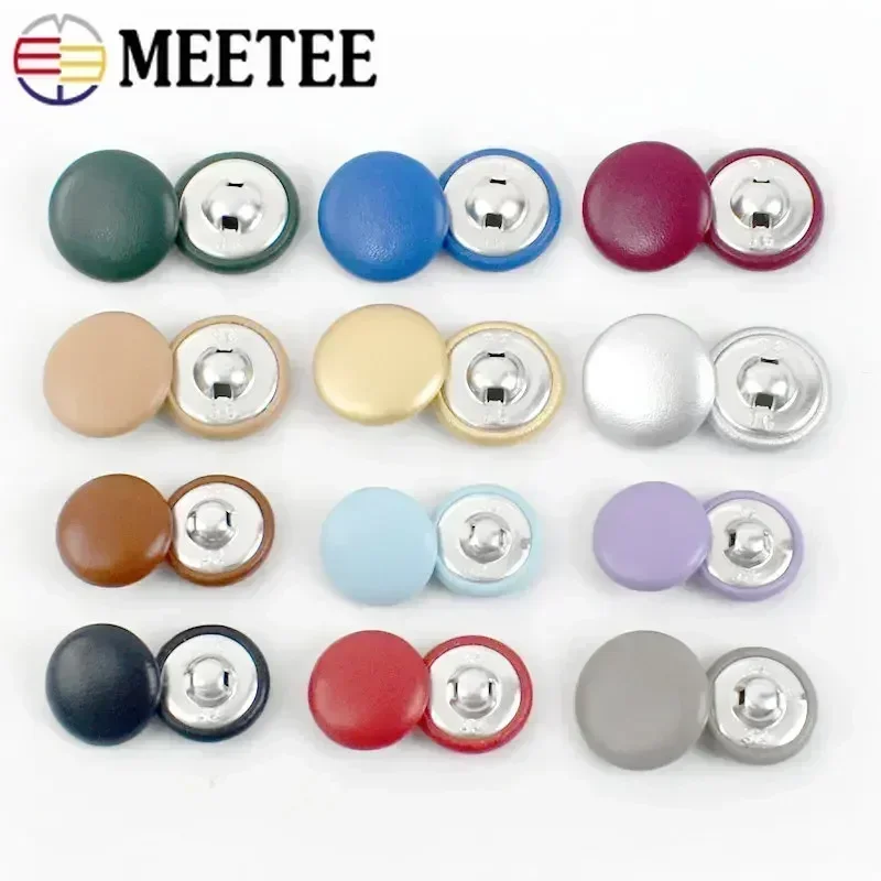 30Pcs Meetee 11-32mm Leather Bag Buttons DIY Sewing Clothing Accessories High-grade Windbreaker Coat Sofa Soft Button