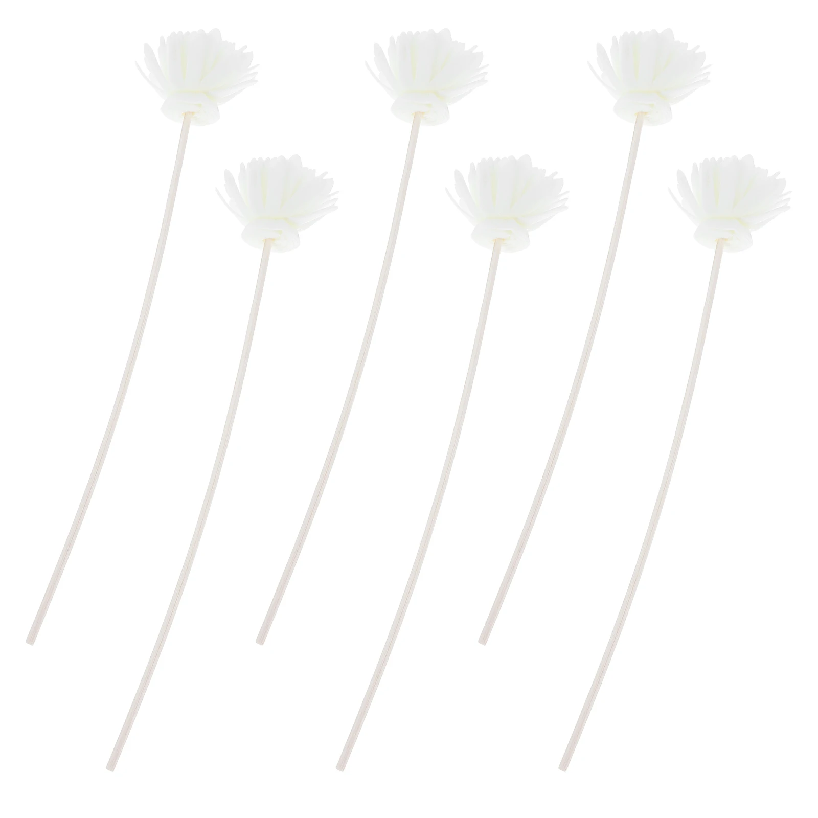 

6pcs Scent Flower Rattan Reed Sticks Essential Oil Aroma Refill Replacement Home Decor Bedroom Office Fragrance Simulation