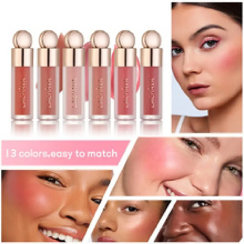 

13-color Highlighter Liquid Blush Brighten LongLasting Waterproof Blush Stick Facial Contouring Rouge Blush Makeup Cosmetics.
