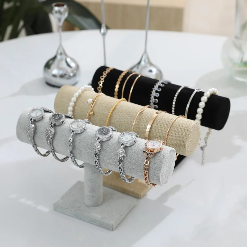 رف عرض الأساور المخملي، رف المجوهرات، السوار، رف تخزين الساعات، رف عرض المجوهرات، دعائم العرض