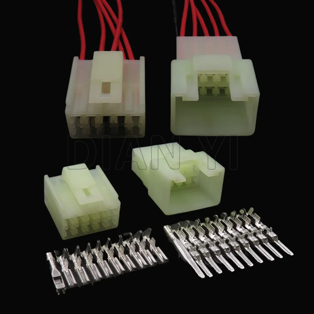 1 Set 10 Way Automobile Unsealed Socket AC Assembly Auto Plastic Housing Connector 6090-1220 6090-1056 Car Electric Wiring Plug