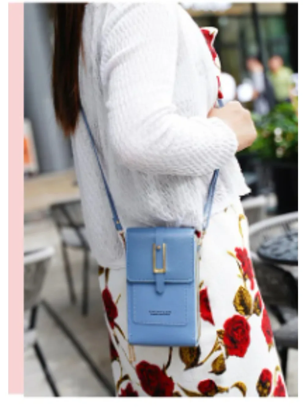 

New Crossbody Transparent Touchscreen Phone Bag Trend Simple Crossbody Small Bag Phone Women's Bag Change Bag Vertical Design