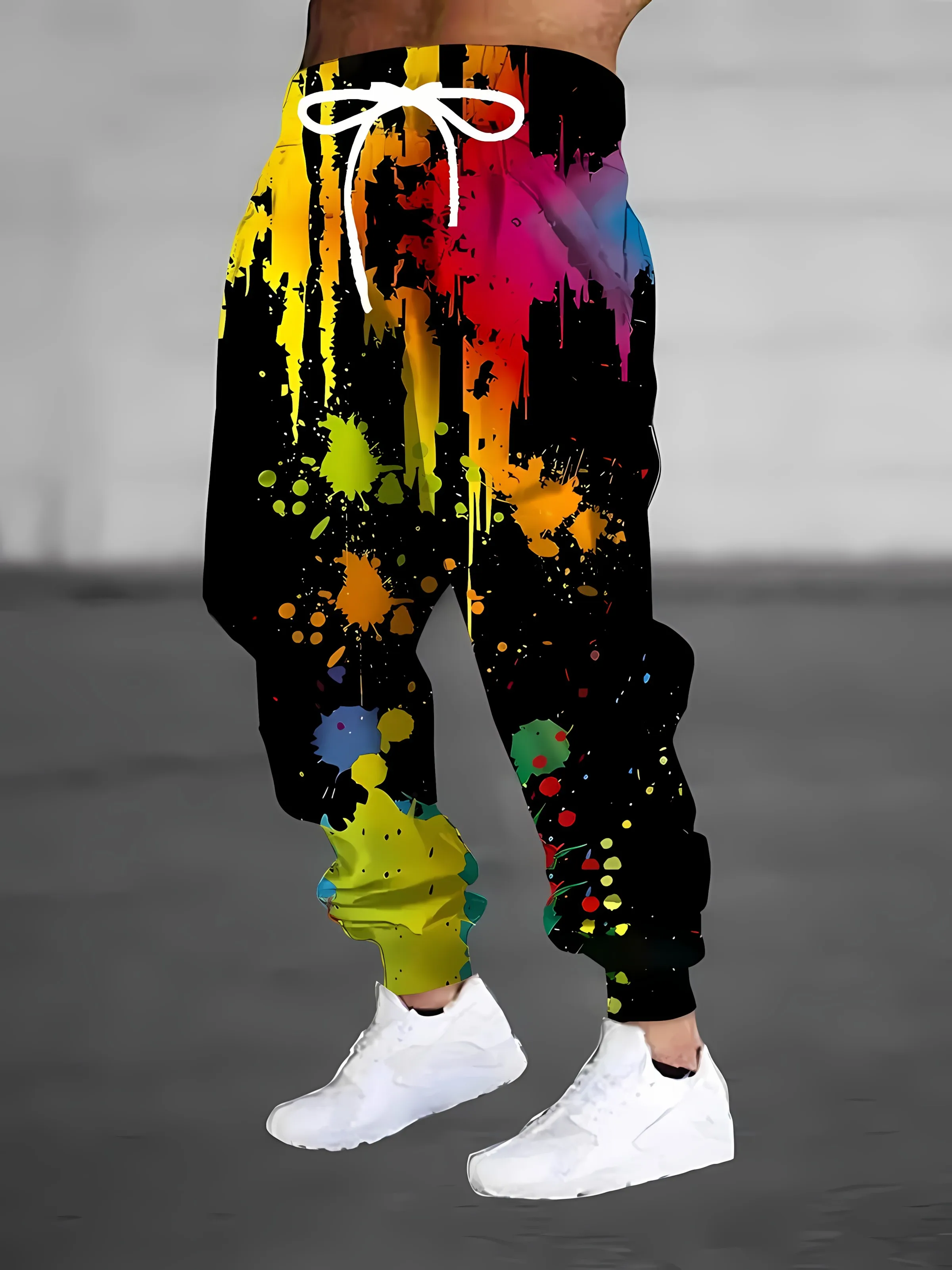 

The new men's trousers for the autumn of 2025 are casual fashionable and trendy with 3D graffiti printing and comfort