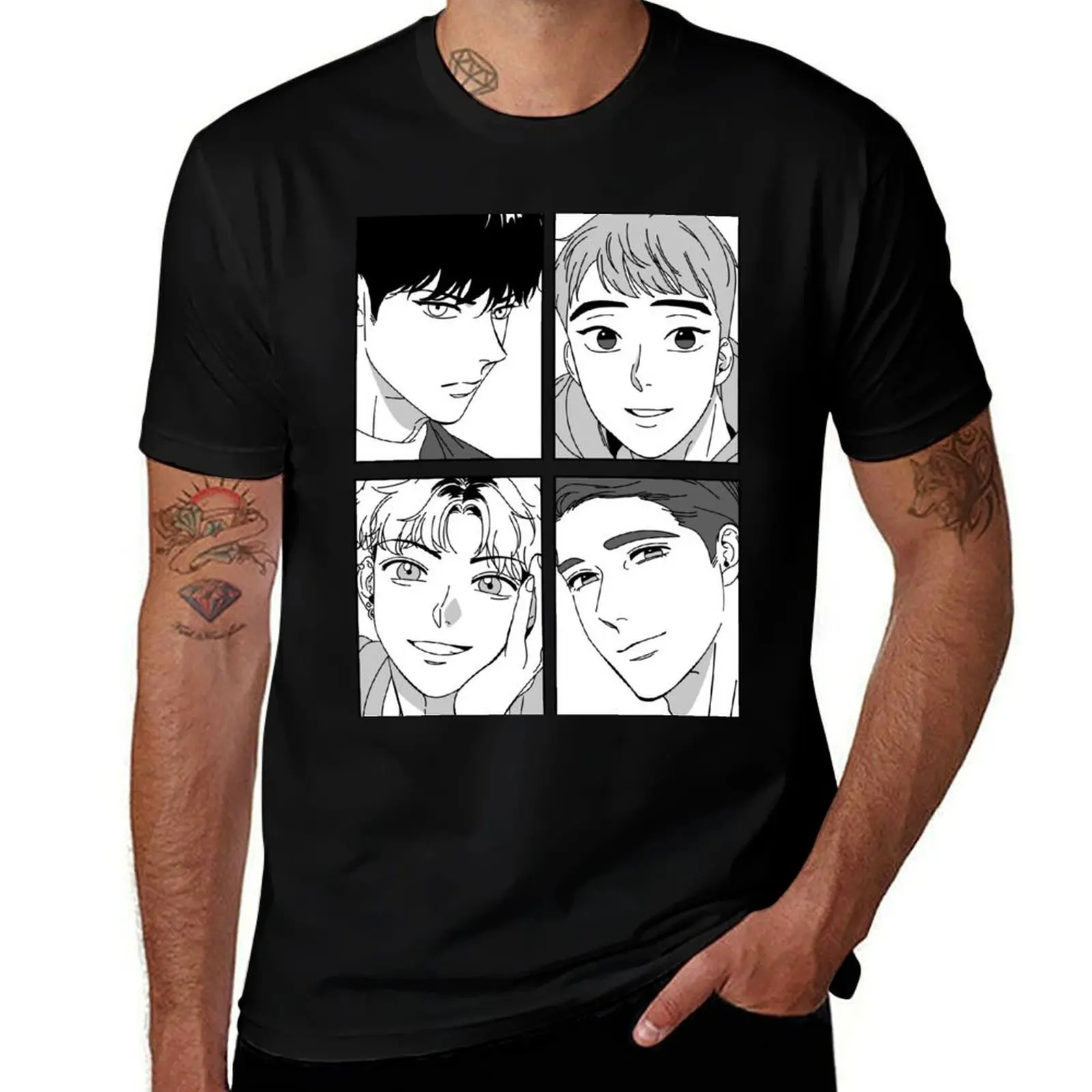 

bj alex T-Shirt t shirt man cotton funny t shirts cotton black cotton t-shirt plain for man package T-Shirt