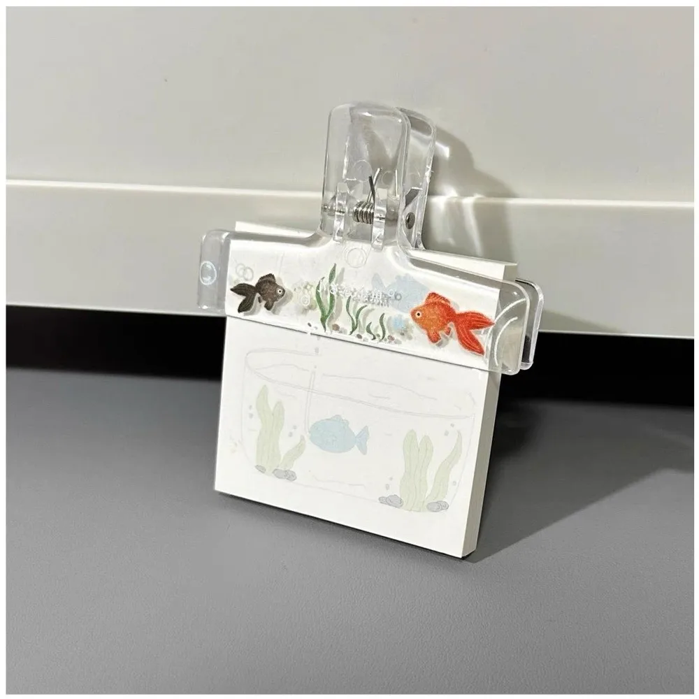 Durable Transparent Acrylic Goldfish Holder Anti-Slip Desktop Organizer Document Holder Multifunctional Book Holder Reading