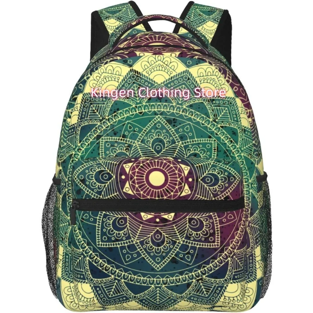 

Зеленый легкий рюкзак для ноутбука в стиле бохо, легкий многоцелевой дорожный повседневный рюкзак, унисекс, студенческие рюкзаки для мужчин и женщин Adu