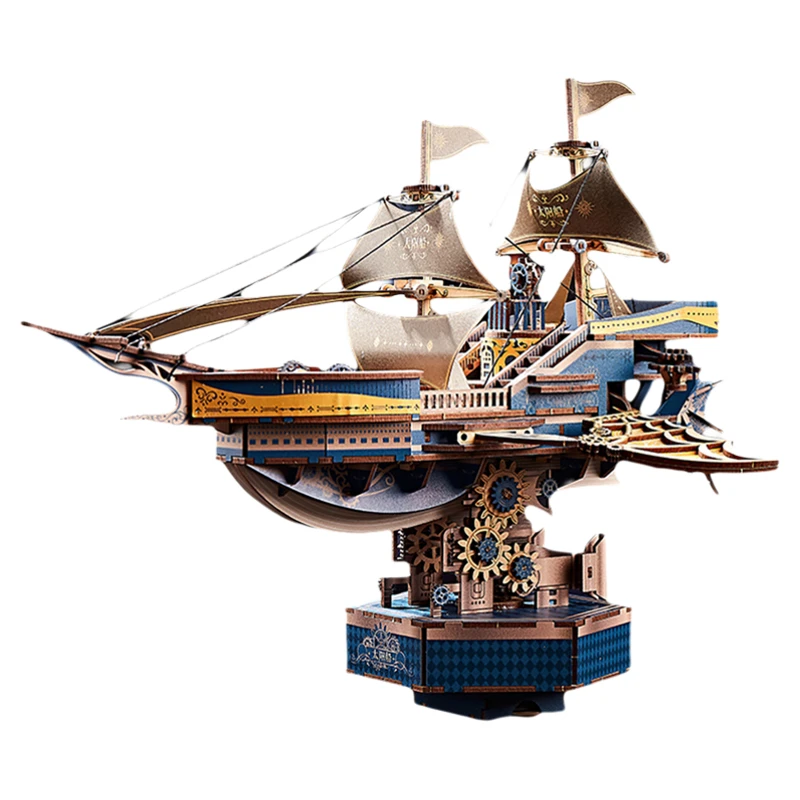 DIY Assembly Mini Solar Boat Model, Wooden 3D Puzzle Kits Creative Birthday Gifts For Friends Girls