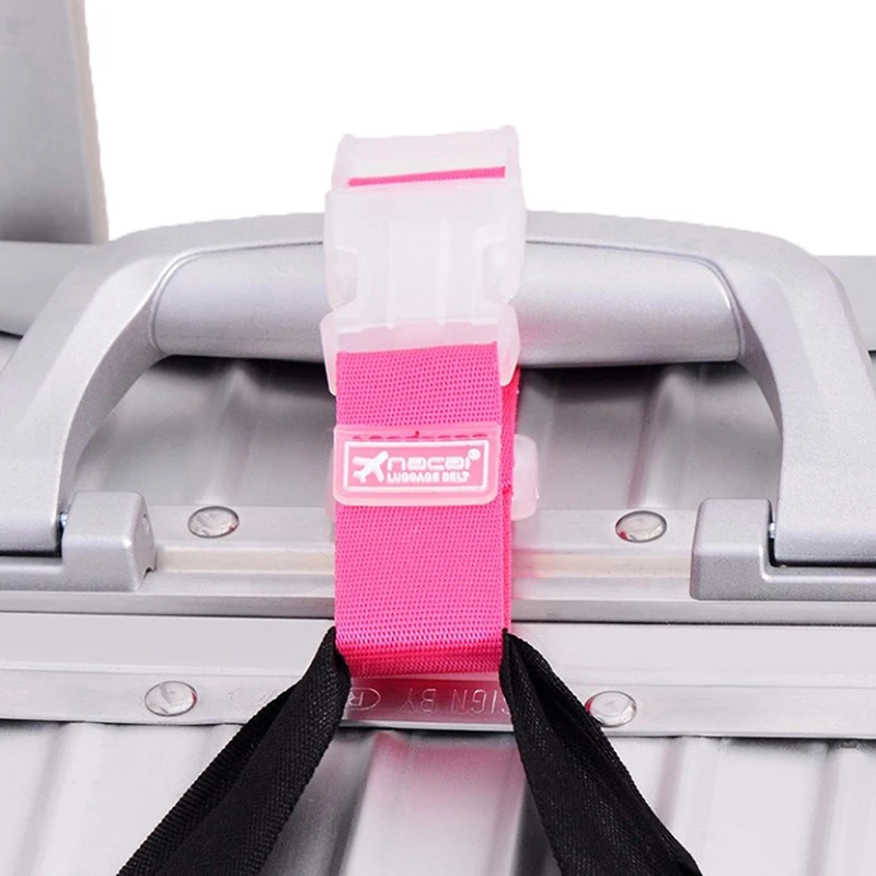 Adjustable Colors Luggage Straps Nylon Hanging Buckle Straps Suitcase Bag Straps Belt Lock Hooks Luggage Accessories For Travel