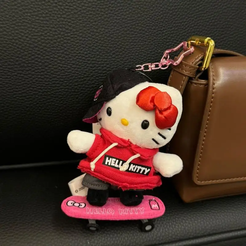 2025 neue Cartoon Roller Hallo Kitty Tasche Anhänger Kuromi Pochacco Plüsch Puppe Schlüsselbund Mädchen Rucksack Reißverschluss Plüsch Dekoration Geschenke