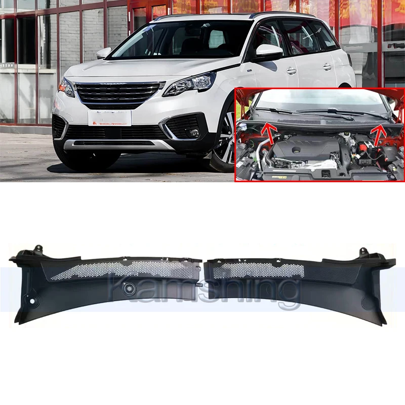 

Kamshing 1pair Front Panel Cover Rainwater Collection Board For Peugeot 4008 5008 Front Wall Cover Grille 98101165XT 98101164XT