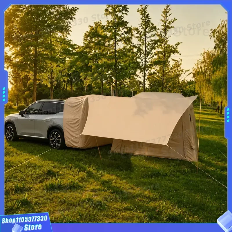 SUV Tailgate Inflatable Tent 380x230cm 210D Oxford Fabric Car Rear Camping House High Strength PVC Air Column Portable
