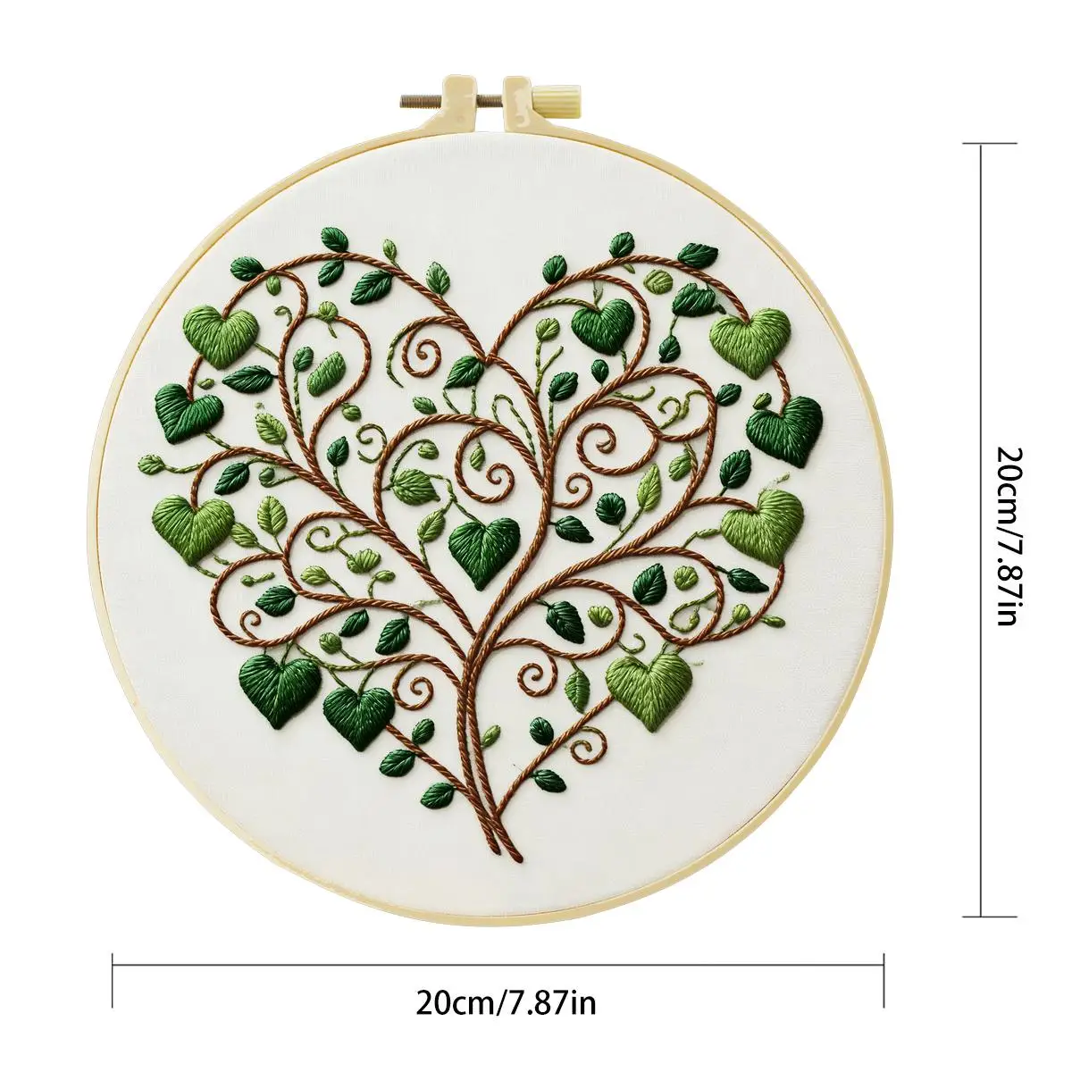 1 Stück 20X20CM/15X15CM 7,87/6,3 Zoll Der Baum der Liebe Stickerei Starter-Kit DIY-Kit DIY-Stickerei-Set Handarbeiten Nadelkunst – Detail 3
