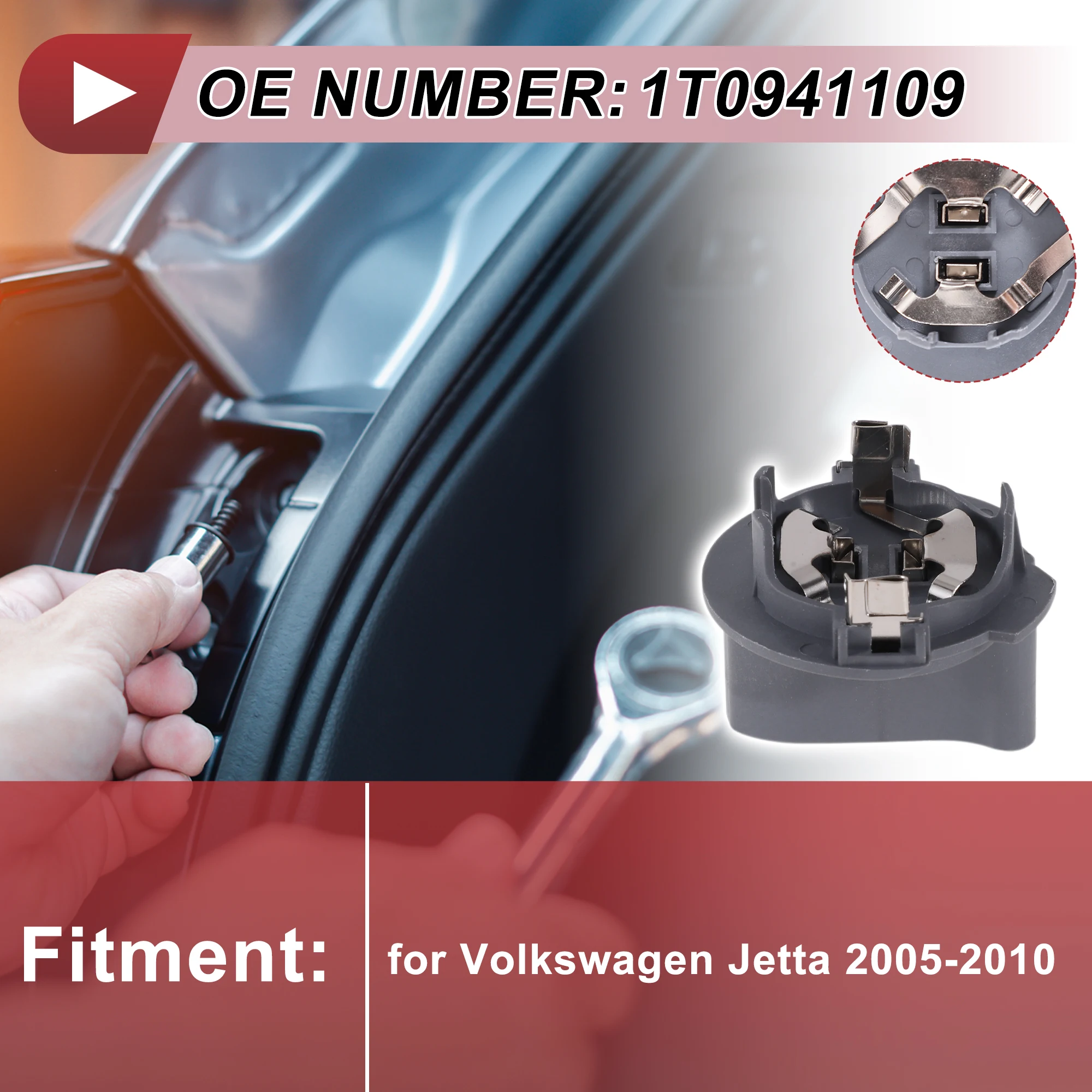 

X Autohaux 1 шт. розетка ближнего света для Volkswagen Jetta 2005-2010 No 1T0941109 разъем лампы лампы