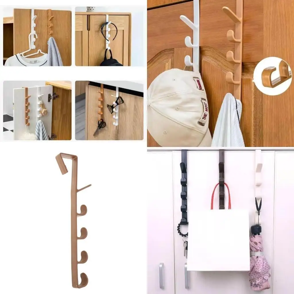 

G6KF Over The Door Hook Plastics Over Door Hanger Holder for Clothes Towel Hanging