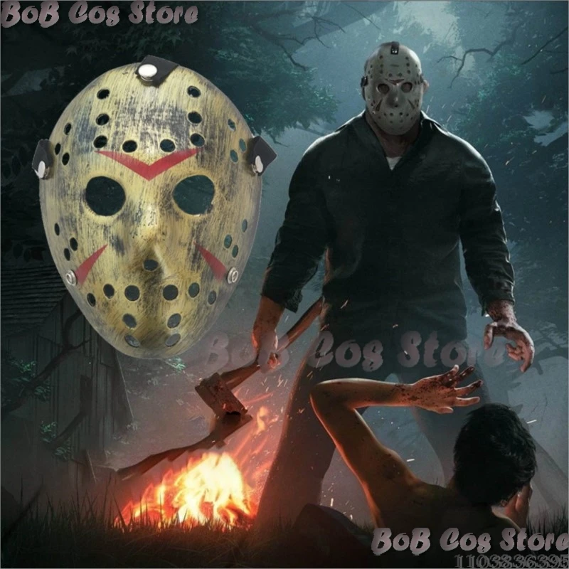 Scary Mask Jason Voorhees Freddy Movie Vs Jason Friday Cosplay Prop Man Mask Colorful Holloween Party Show Roleplay Horrible Set