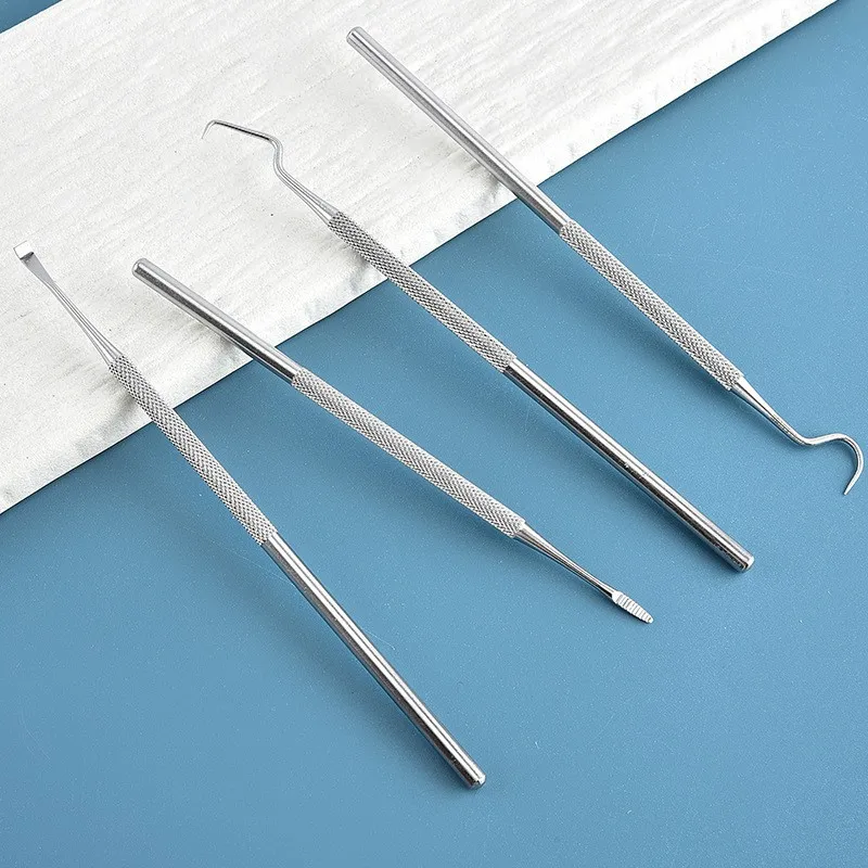 Strumenti dentali in acciaio inossidabile, sonde dentali, manufatti per la rimozione del calcolo dentale, endoscopi, cure odontoiatriche