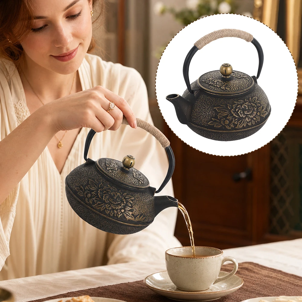 800ml Capacity Cast Iron Teapot Strainer Included Removable Infuser Japanese Tea Pot Japanese Style Classic Design