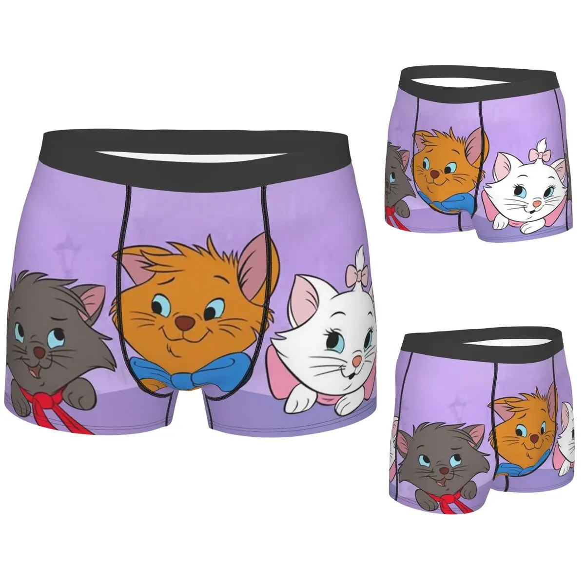 

Boxer Underpants Shorts Aristocats Cats Marie Berlioz Toulouse Panties Men Soft Underwear for Homme Man Boyfriend Gifts