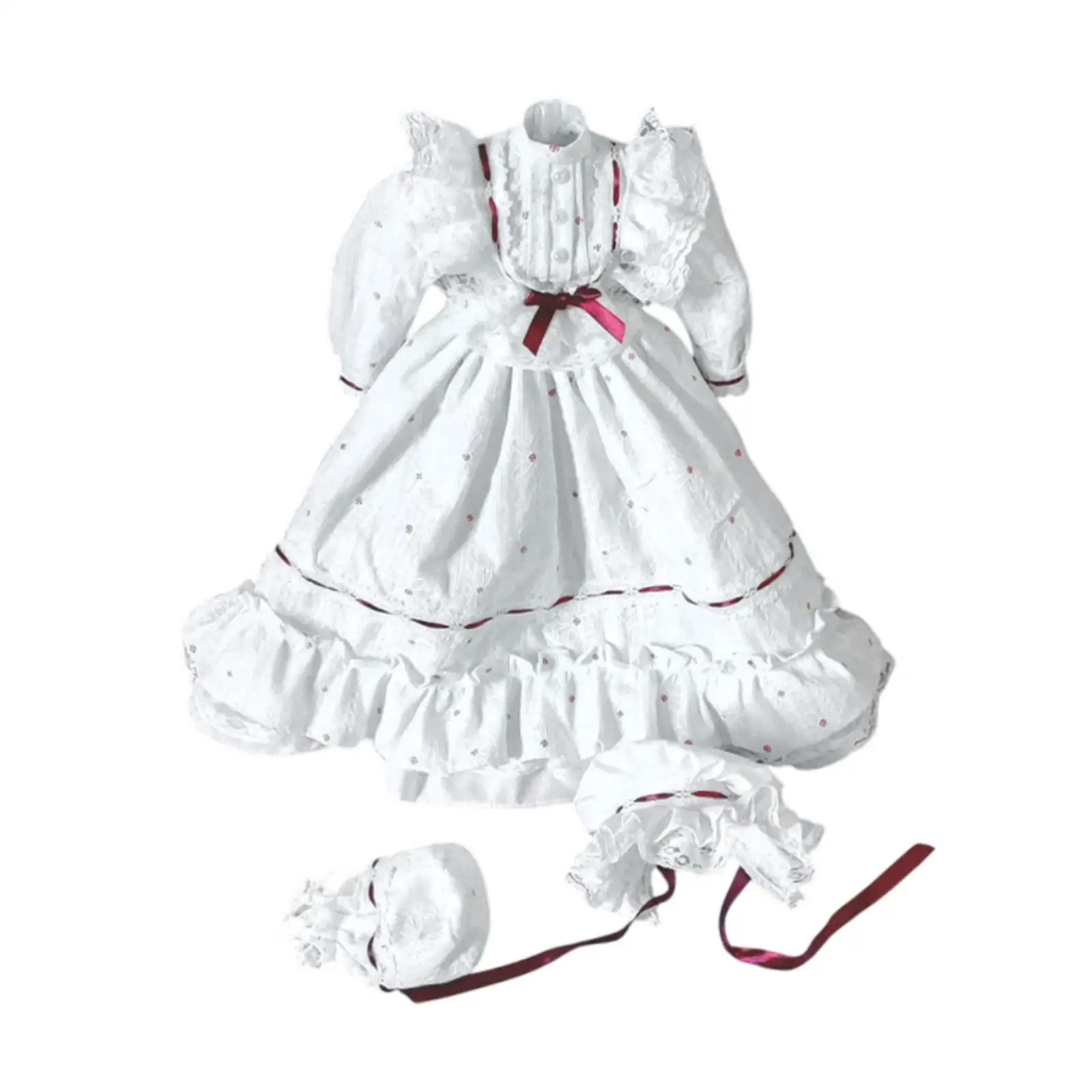

1/3 BJD Doll Dress Birthday Gifts Fashion Soft Doll Clothing Easy to Wear Simulation Doll Clothes 24inch Doll Retro Style Dress
