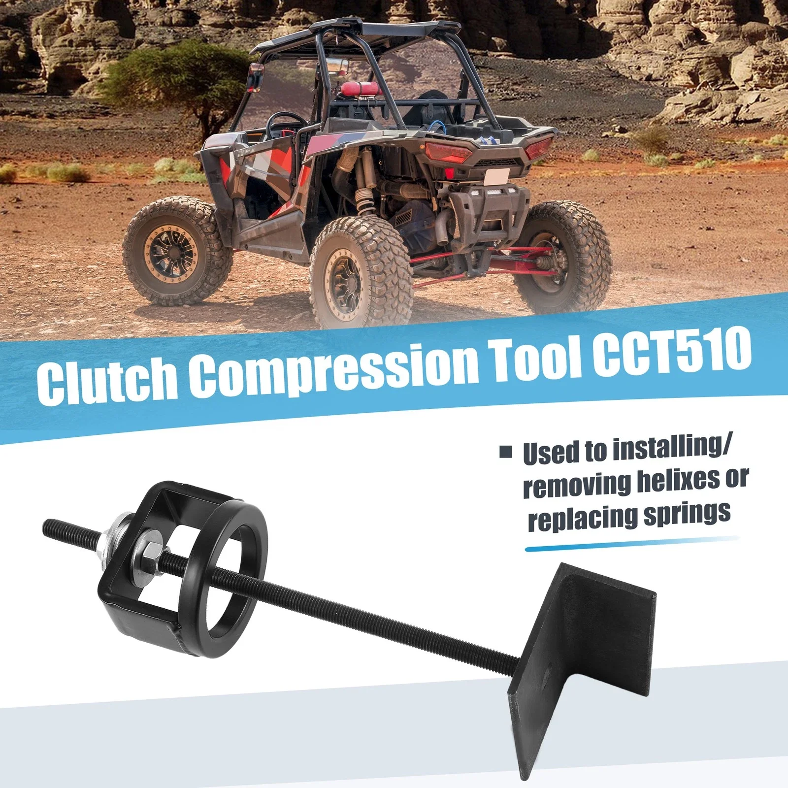 ATV UTV Clutch Spring Compression Tool CCT-510 Heavy Duty Clutch Compressor Tool for Polaris Kawasaki Kymco Yamaha Accessories