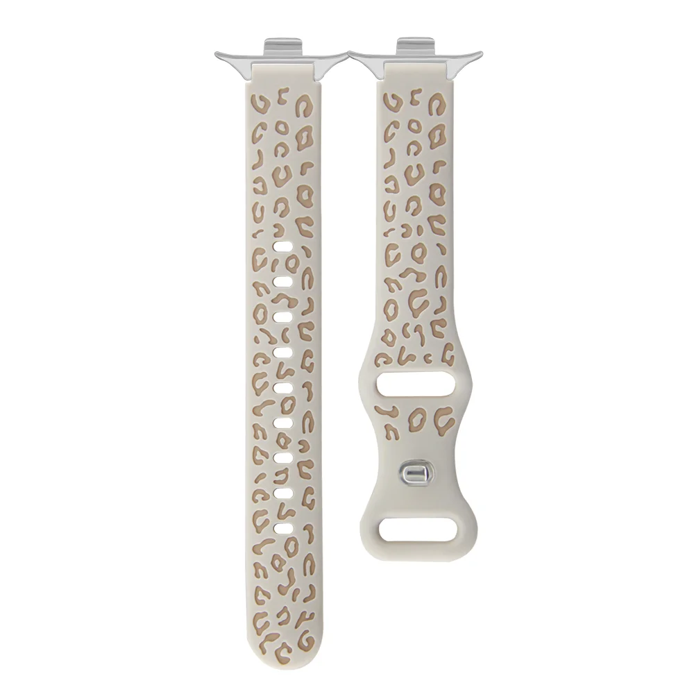 

Leopard Print Silicone Wristband For Xiaomi Band 8Pro/Redmi Band 4 Quick Release Sweatproof Adjustable Sport Smart Watch Strap