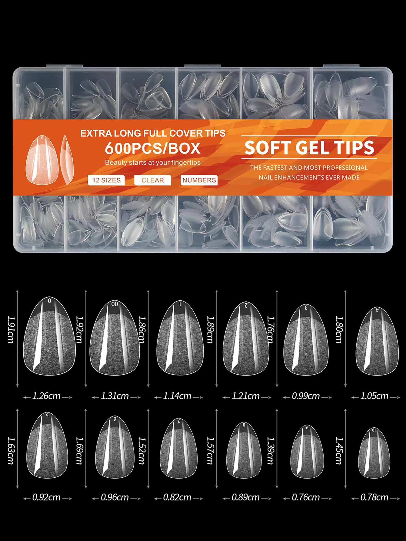 

600 шт., полное покрытие, пресс на кончиках ногтей, шпилька, миндальная квадратная труна, французская накладная поддельная паста, гелевые насадки для наращивания ногтей, капсула DI