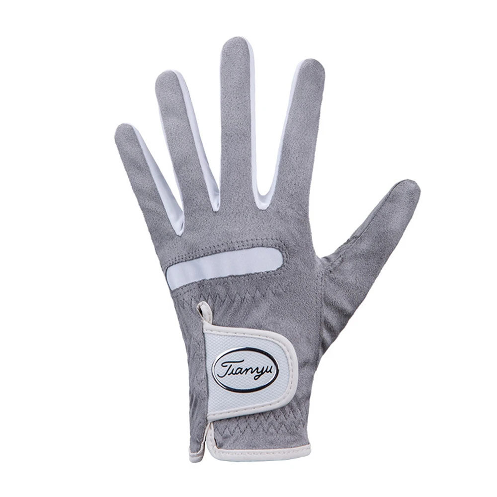 Microfiber Fabric Golf Gloves for Men, Left Light Hand, Soft, Breathable, Non Slip, Pure Sheepskin, Anti-slip Granules