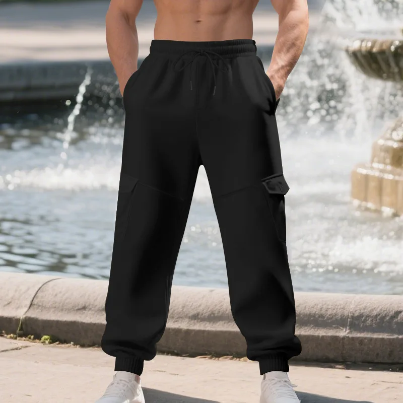 

Sweatpants men's outdoor wear trendy brand tooling tied feet sports nine-point pants spring and autumn casual new models